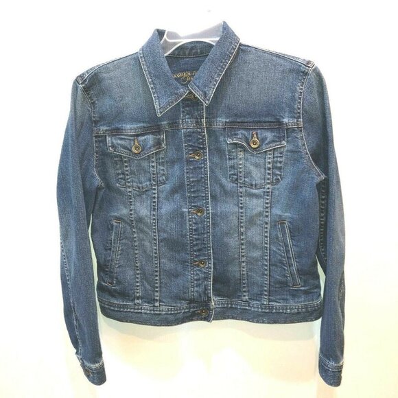 Lauren Jeans Medium Denim Jacket Hand Painted Sagittarius Eclectic Art To Wear - Picture 6 of 10